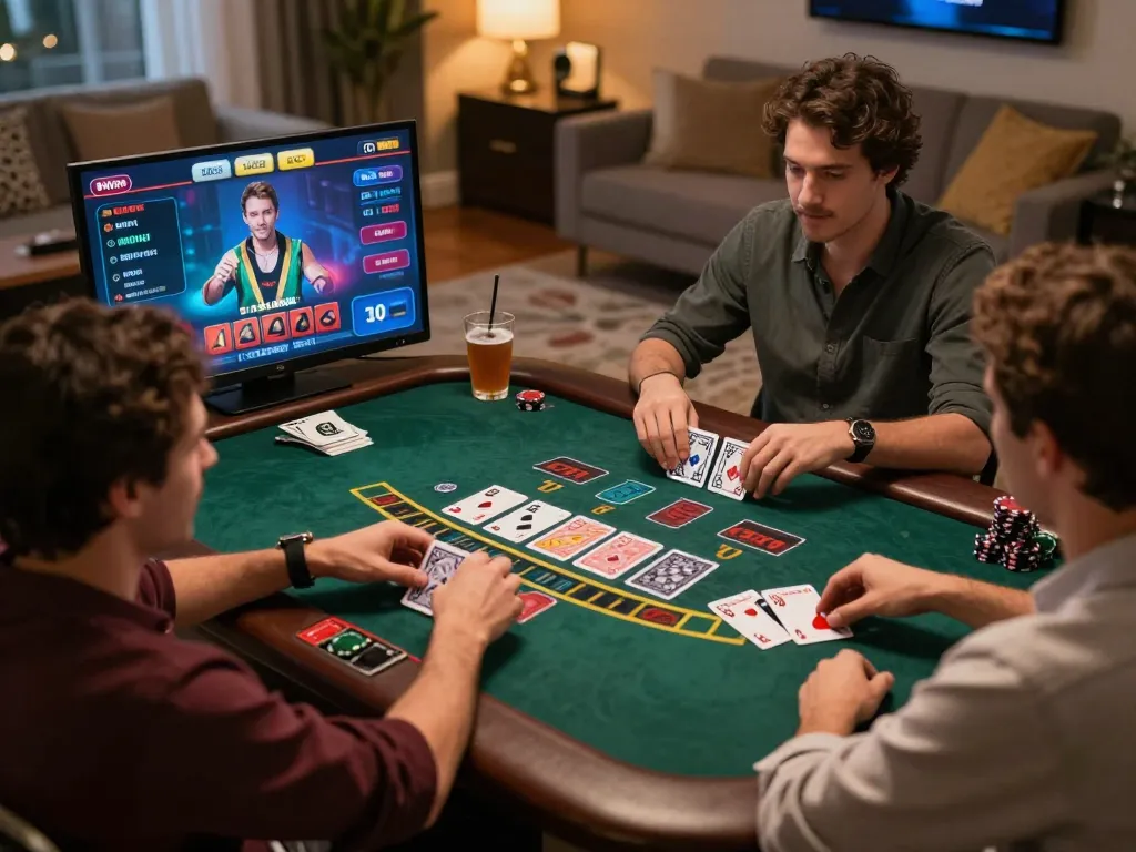 Players strategizing in a live blackjack game at 79 số đỏ online casino interface showing thrilling moments.