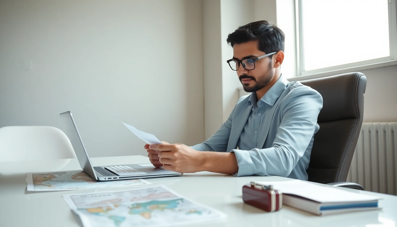 Complete the uk eta online application with essential travel documents and a laptop.