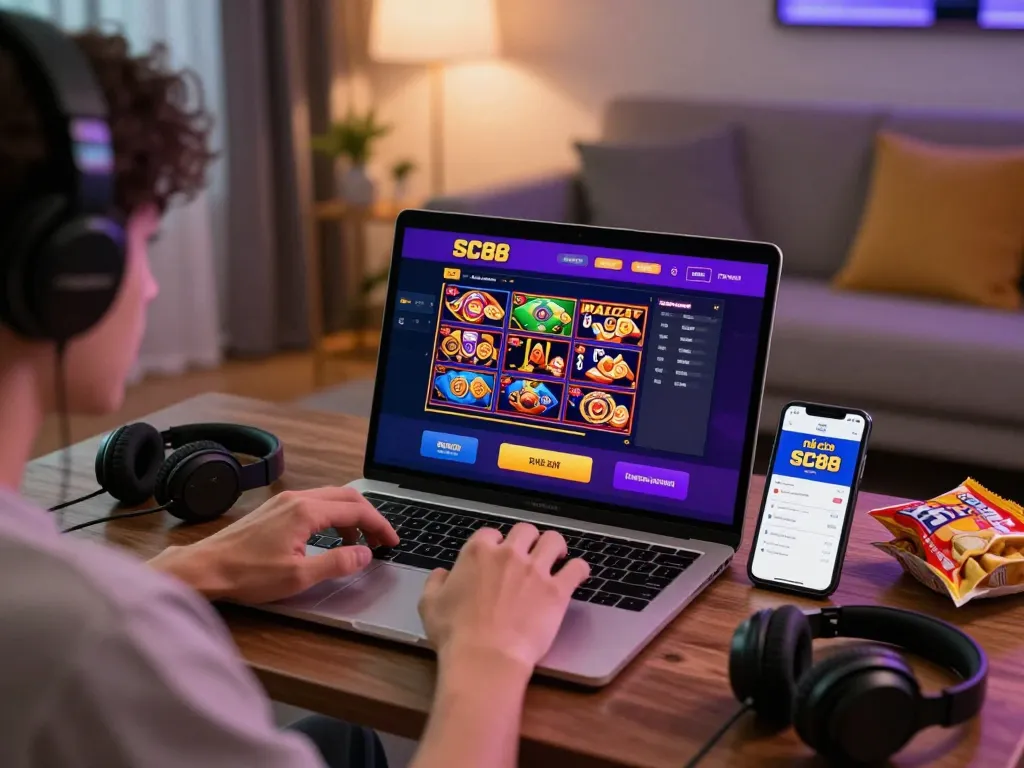 Exciting gaming atmosphere at nhà cái SC88 featuring diverse betting options and mobile app.
