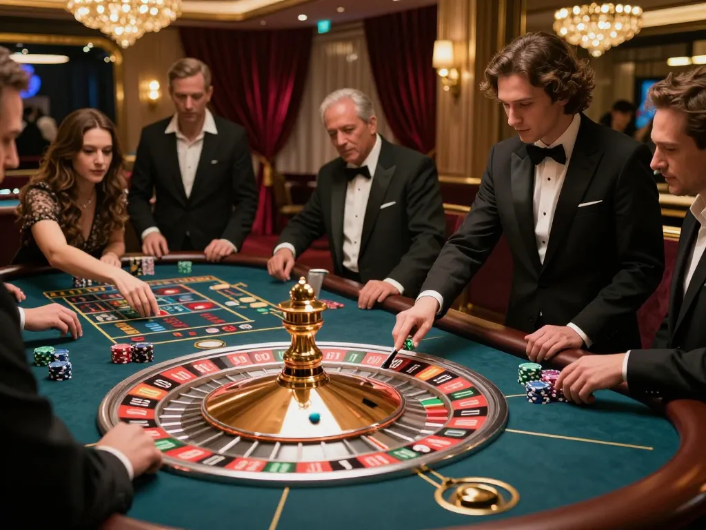 Watch the excitement at https://fc88.today with players betting at an elegant roulette table.
