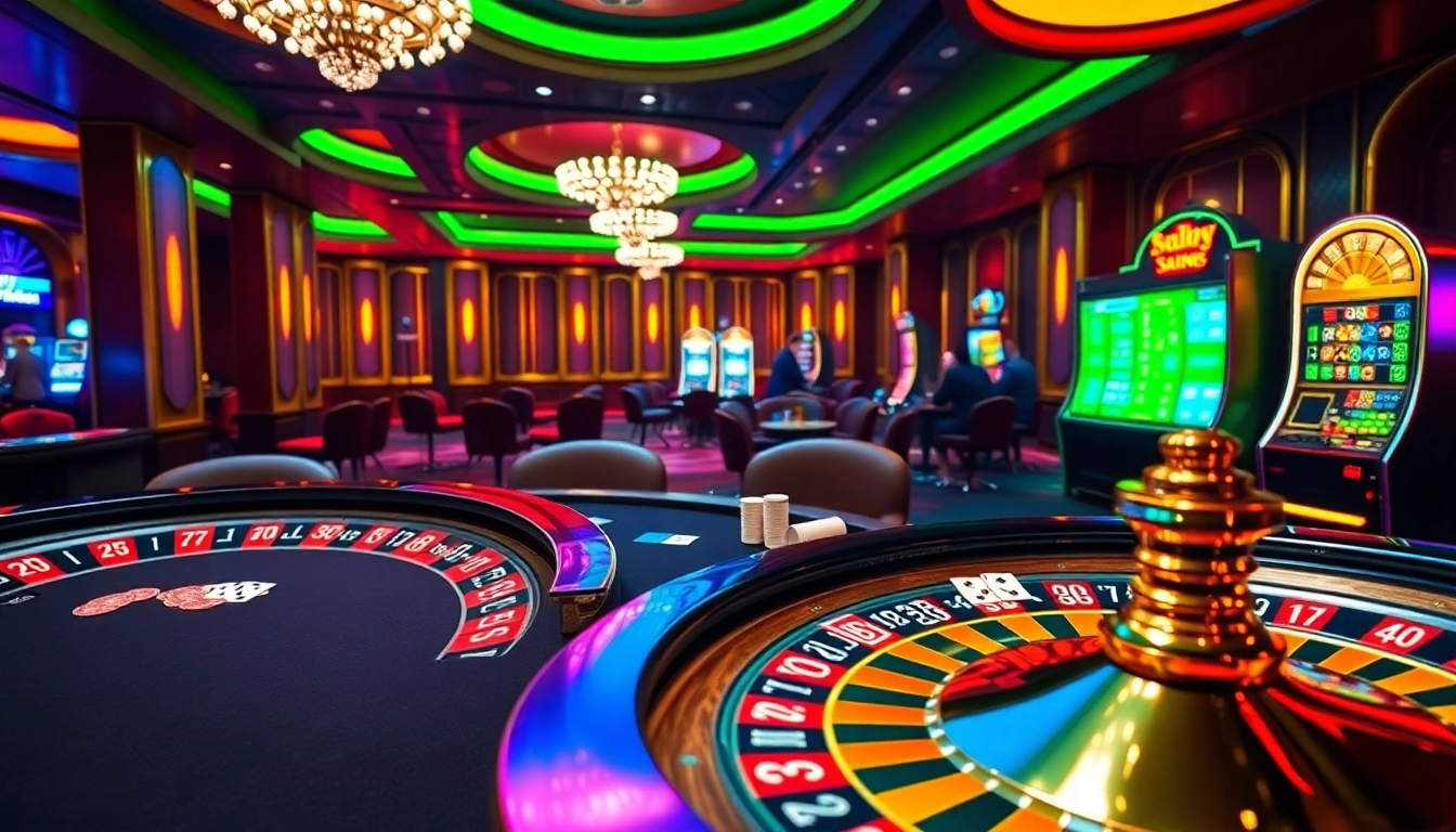 B52 players engaging at a vibrant poker table with cards and chips.
