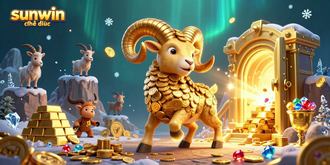 Win big with sunwin chính thức in this vibrant 3D casino scene with golden treasures and exciting gameplay.