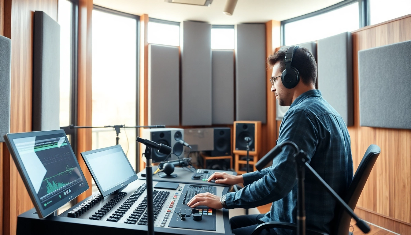 Creating high-quality online mastering in a professional audio studio.
