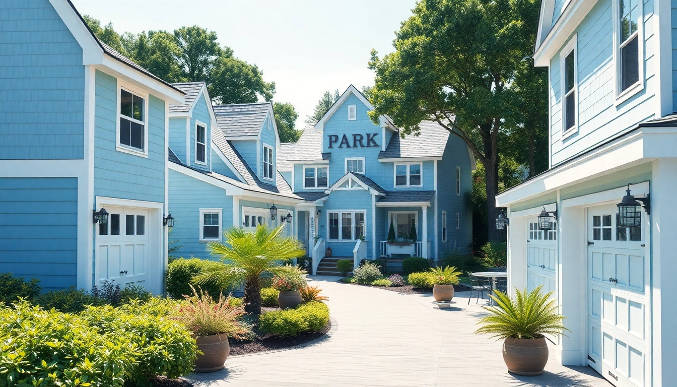 Cape Cod homes with attached garages in a picturesque coastal setting.