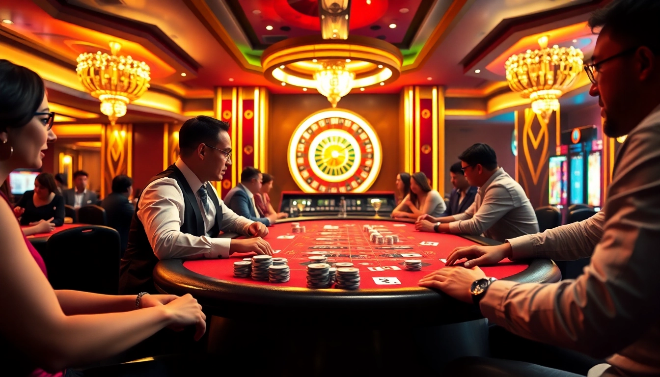 Trò chơi poker đầy kịch tính tại các bàn casino hàng đầu của Nhà cái JD88, làm nổi bật sự phấn khích và chiến lược.