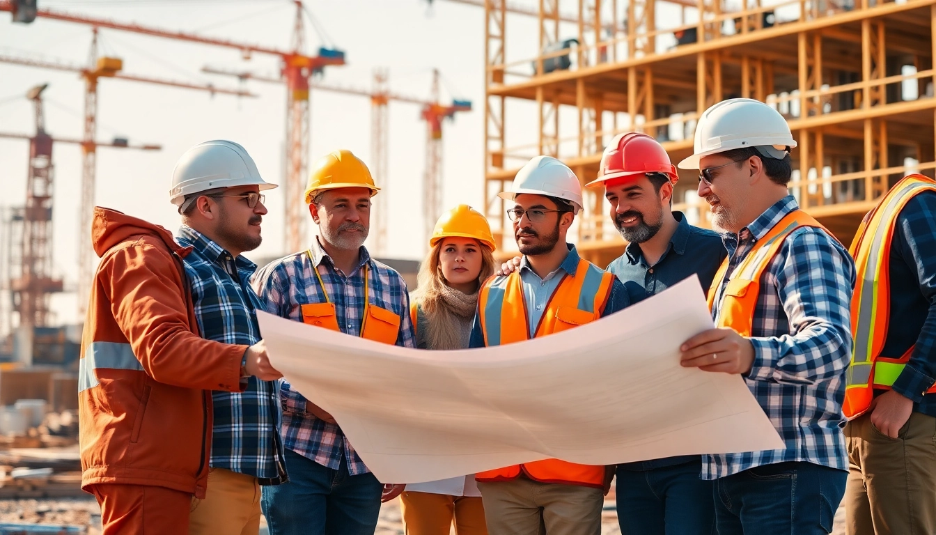 New Jersey General Contractor team collaborating on a construction site.