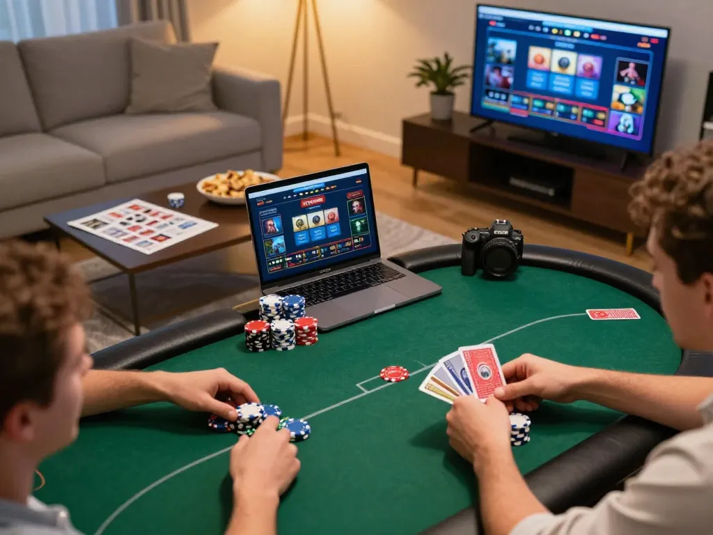 Players stack chips in the online poker game at go88hv, highlighting strategic gambling moments at home.